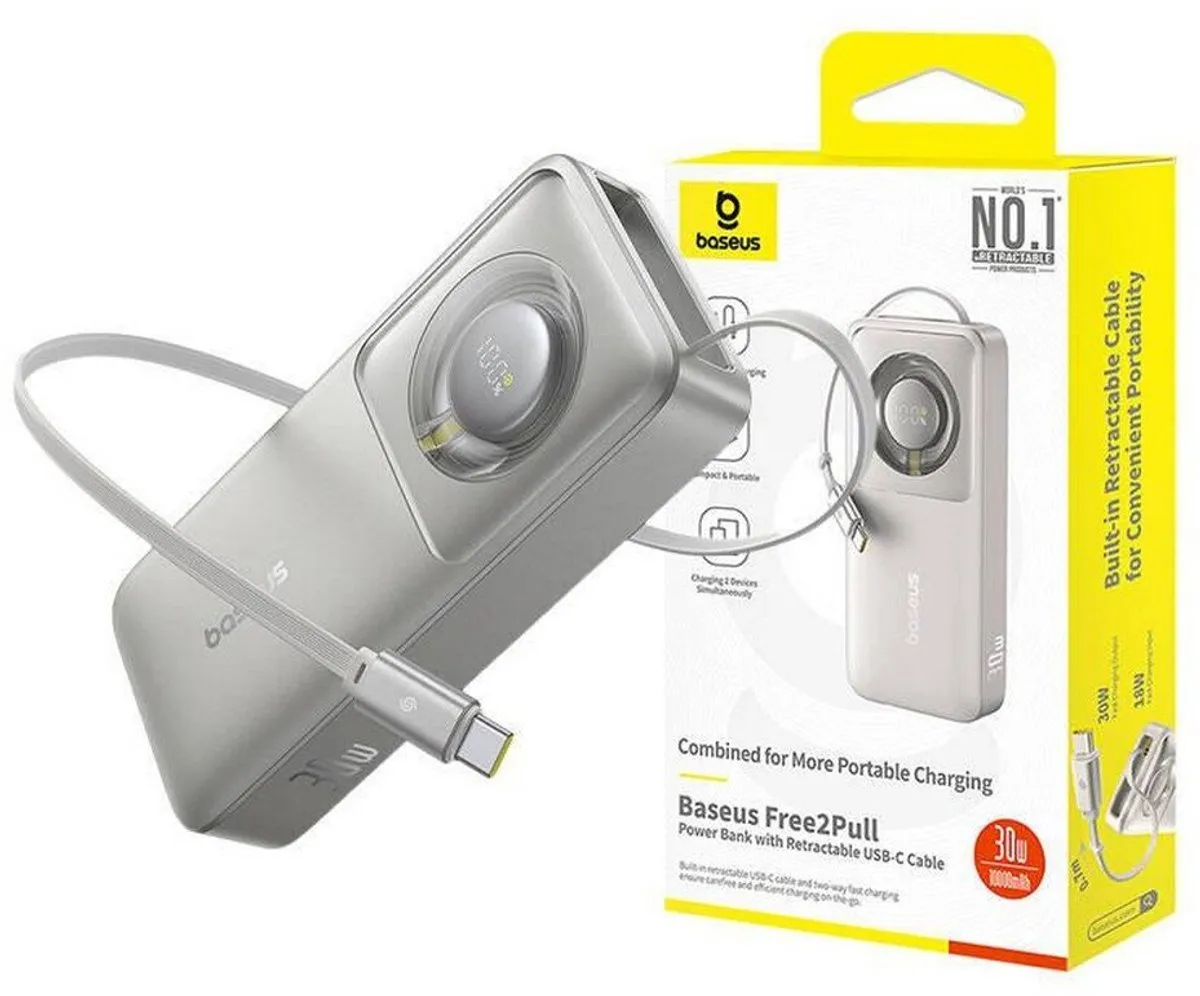 Baseus P10073701843-00 Powerbank 10000mAh 20W - Grijs