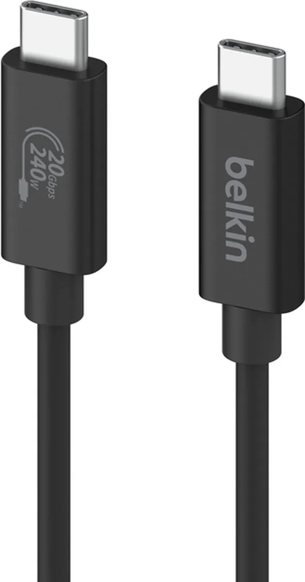 Belkin INZ004bt2MBK USB-C 4.0 Kabel 2m - 240W - Zwart