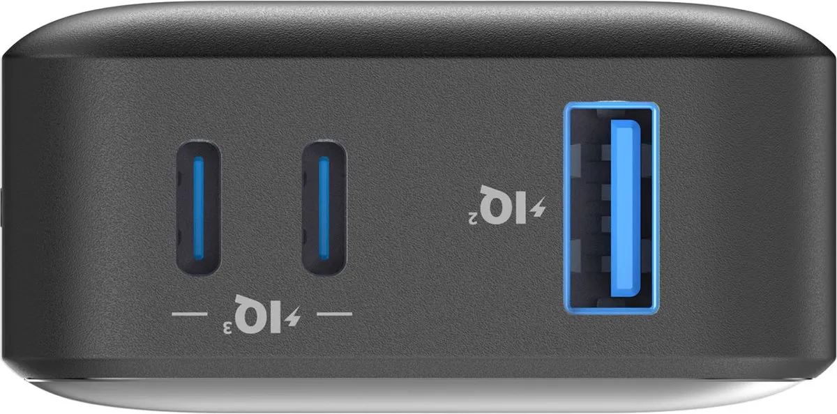 Anker PowerCore 533 A1256G12 Powerbank 10.000mAh - 3 Poorten - Zwart