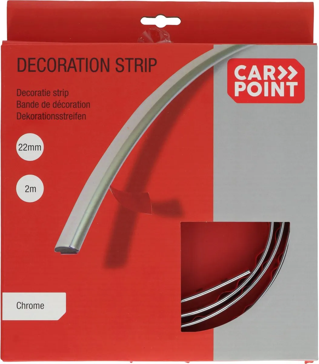 Carpoint Decoratiestrip Chroom 22mm - 2m