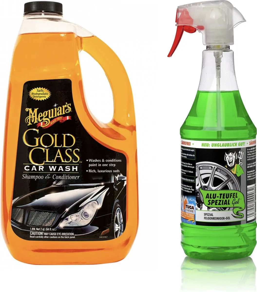 Meguiars Gold Class Autoshampoo 1,89L + Tuga Alu-Duivel 1L