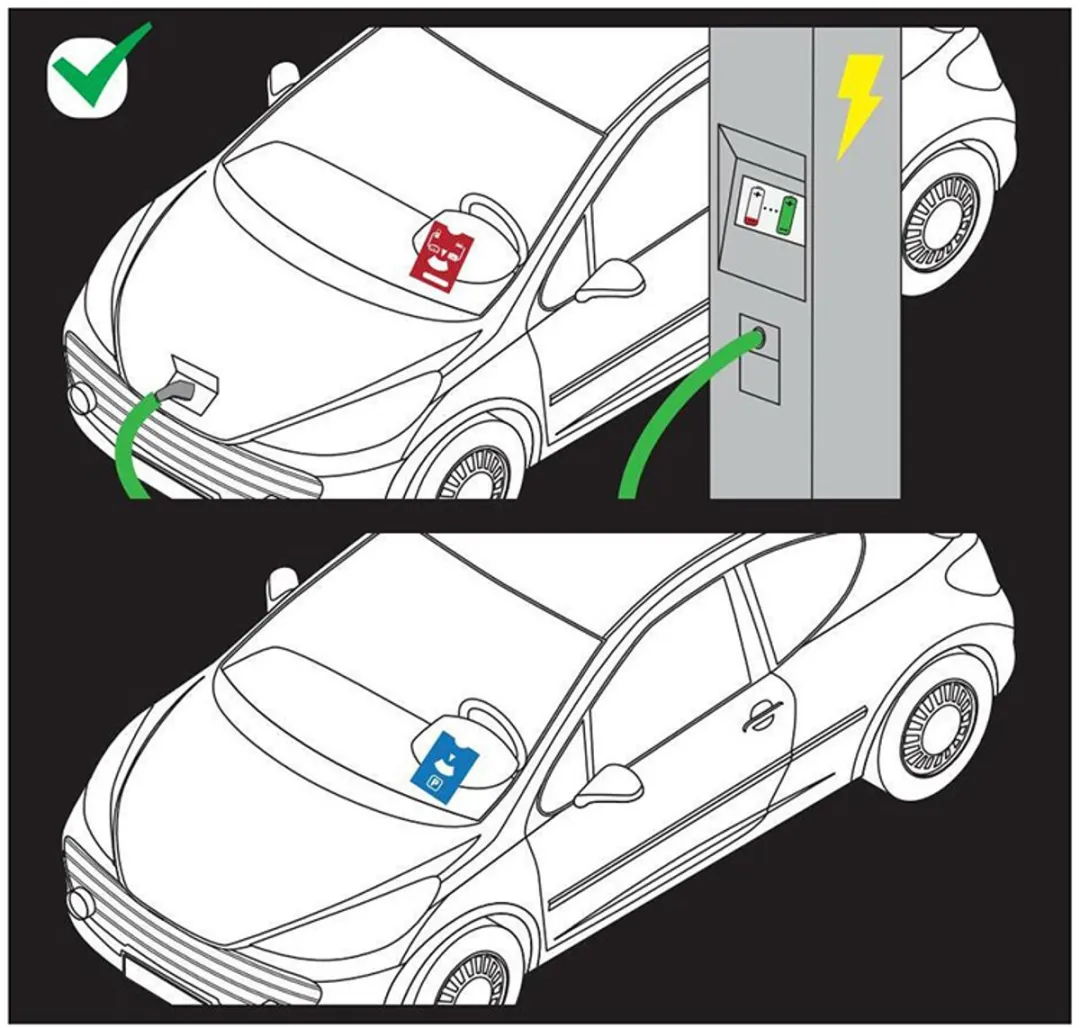 Lampa Parkeerschijf met einde-oplader-indicator - afbeelding 6 van 6