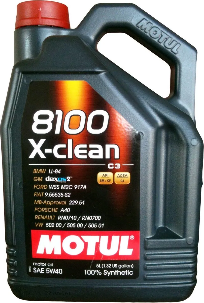 Motul 8100 X-clean 5W40 C3 Motorolie 5L