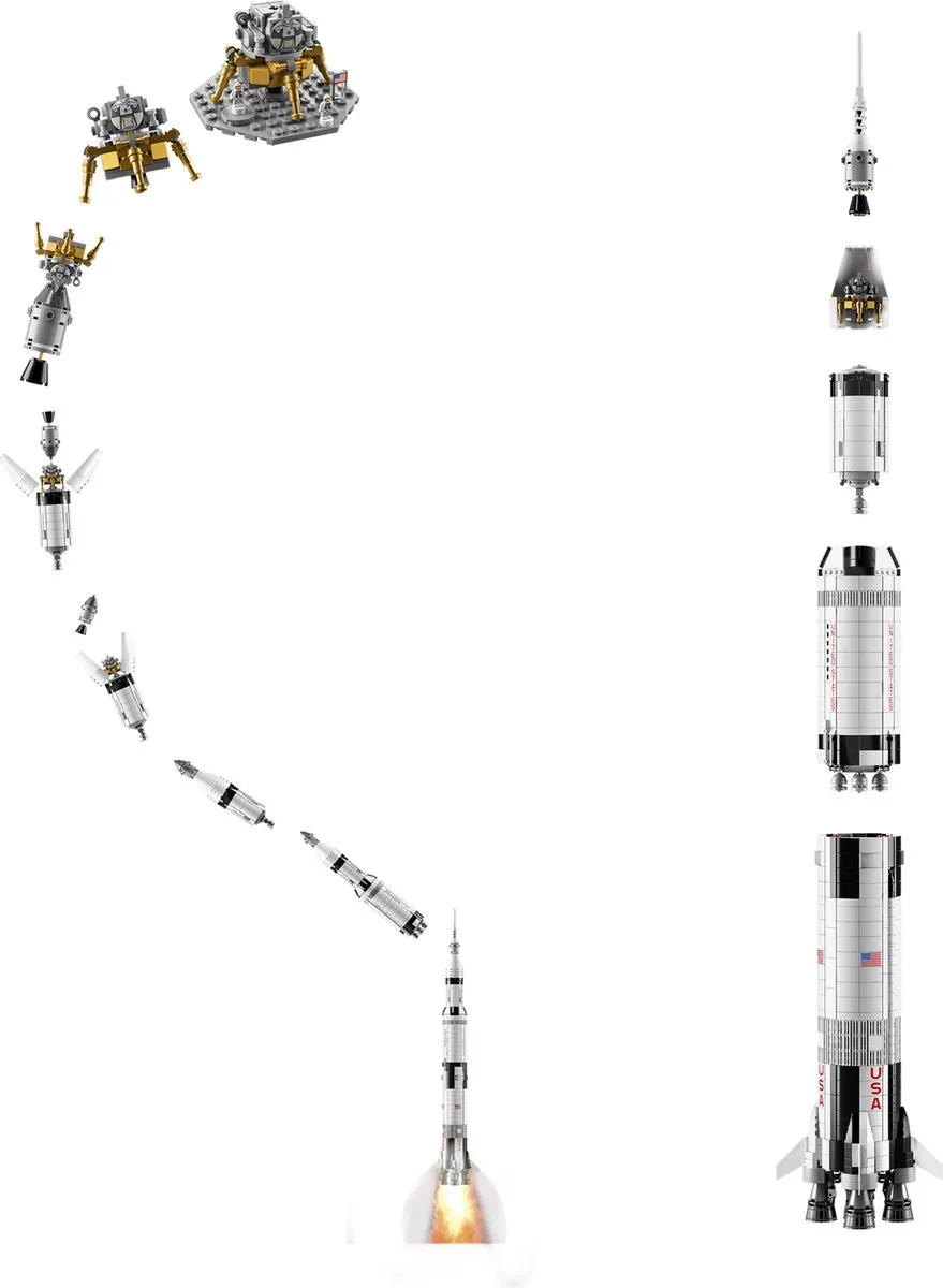 LEGO Ideas NASA Apollo Saturn V 21309 - 1969 Stukken