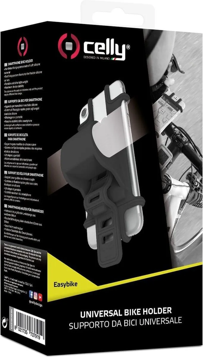 Celly Easybike Telefoonhouder - Zwart