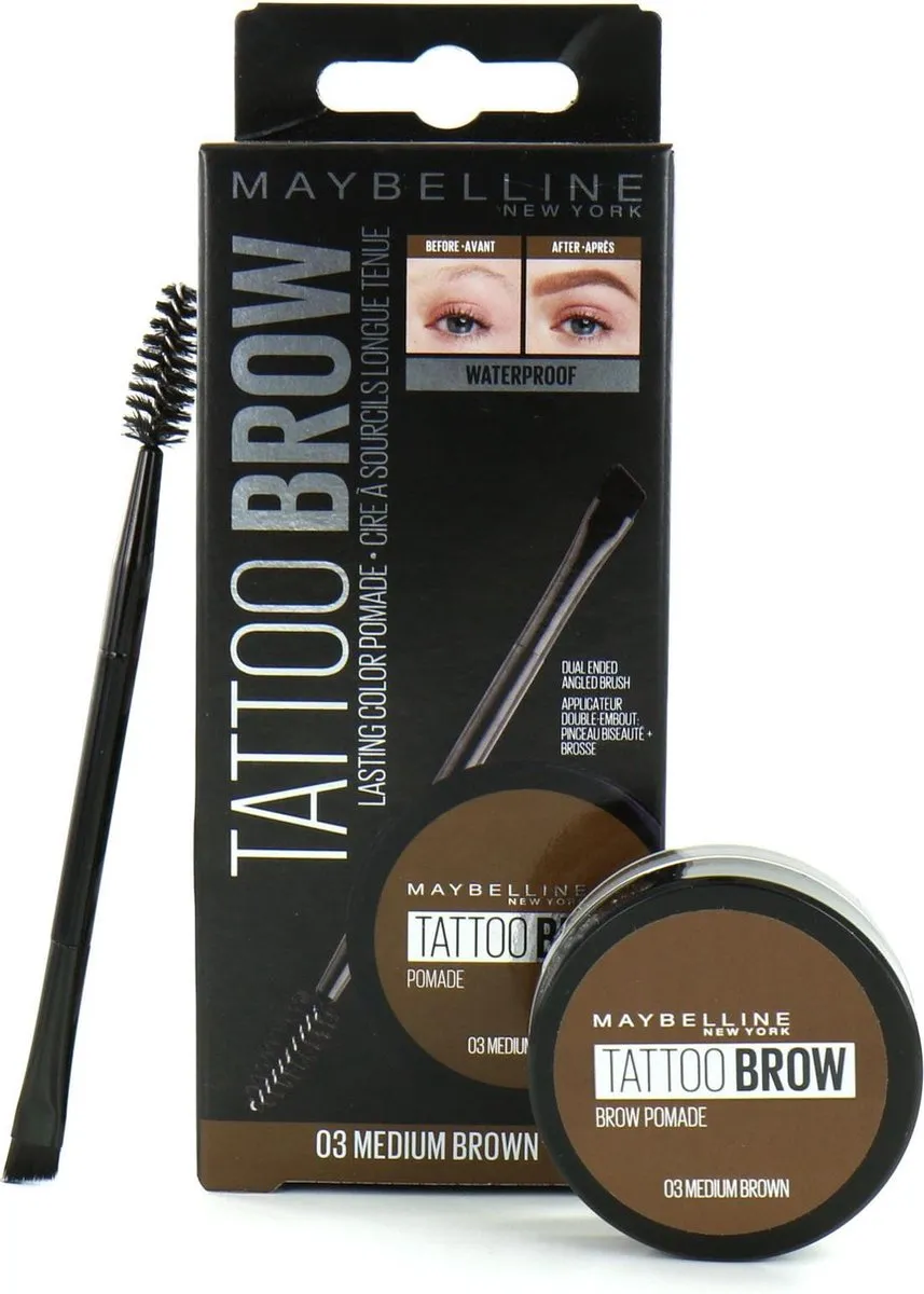 Maybelline Tattoo Brow Pomade Pot Medium Brown 4g