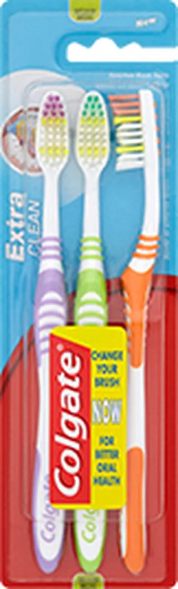 Colgate Extra Clean Medium Tandenborstels - 3 Stuks