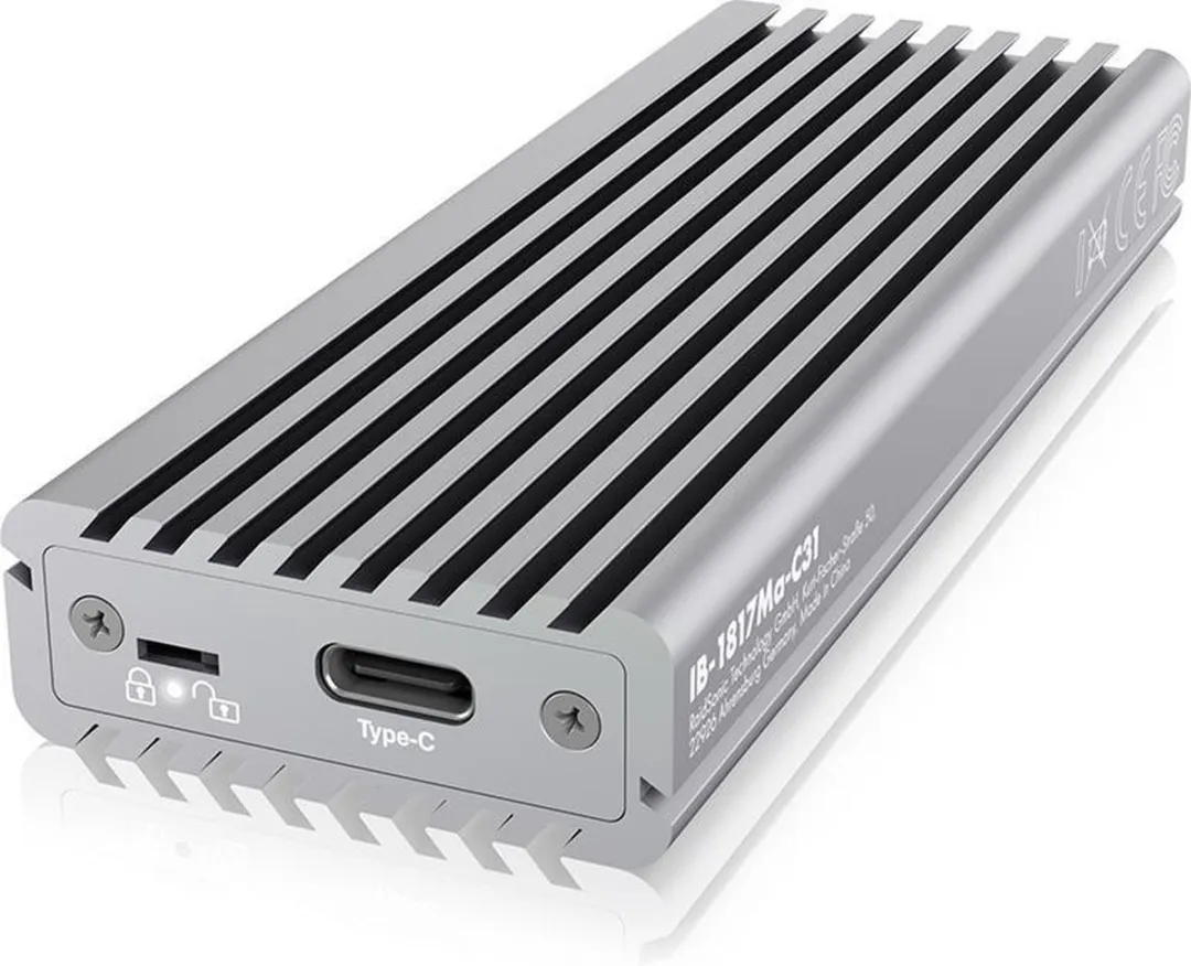 Icy Box M.2 NVMe SSD Behuizing USB 3.1 Gen2 10Gb/s - Koelsysteem