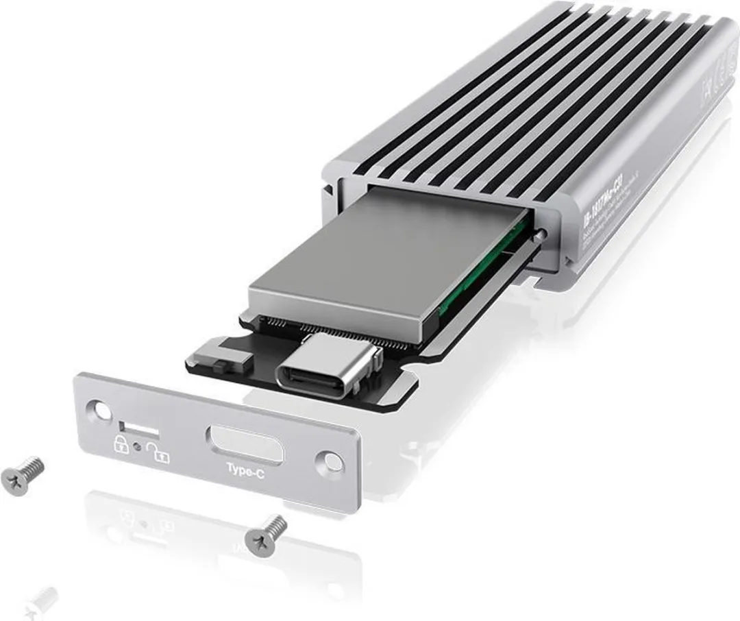 Icy Box M.2 NVMe SSD Behuizing USB 3.1 Gen2 10Gb/s - Koelsysteem
