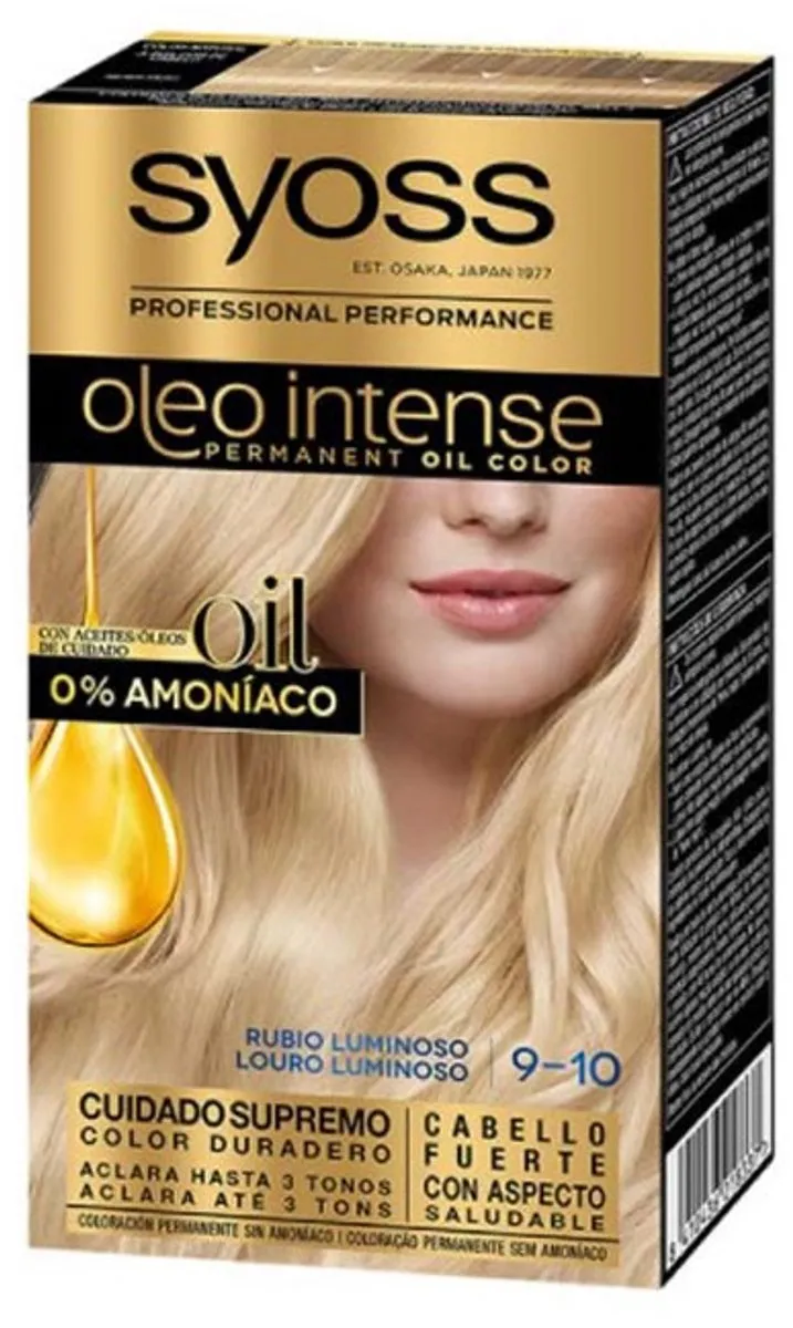 Syoss Permanent Dye Olio Intense Nº 9/10 Luminous Blonde 500ml