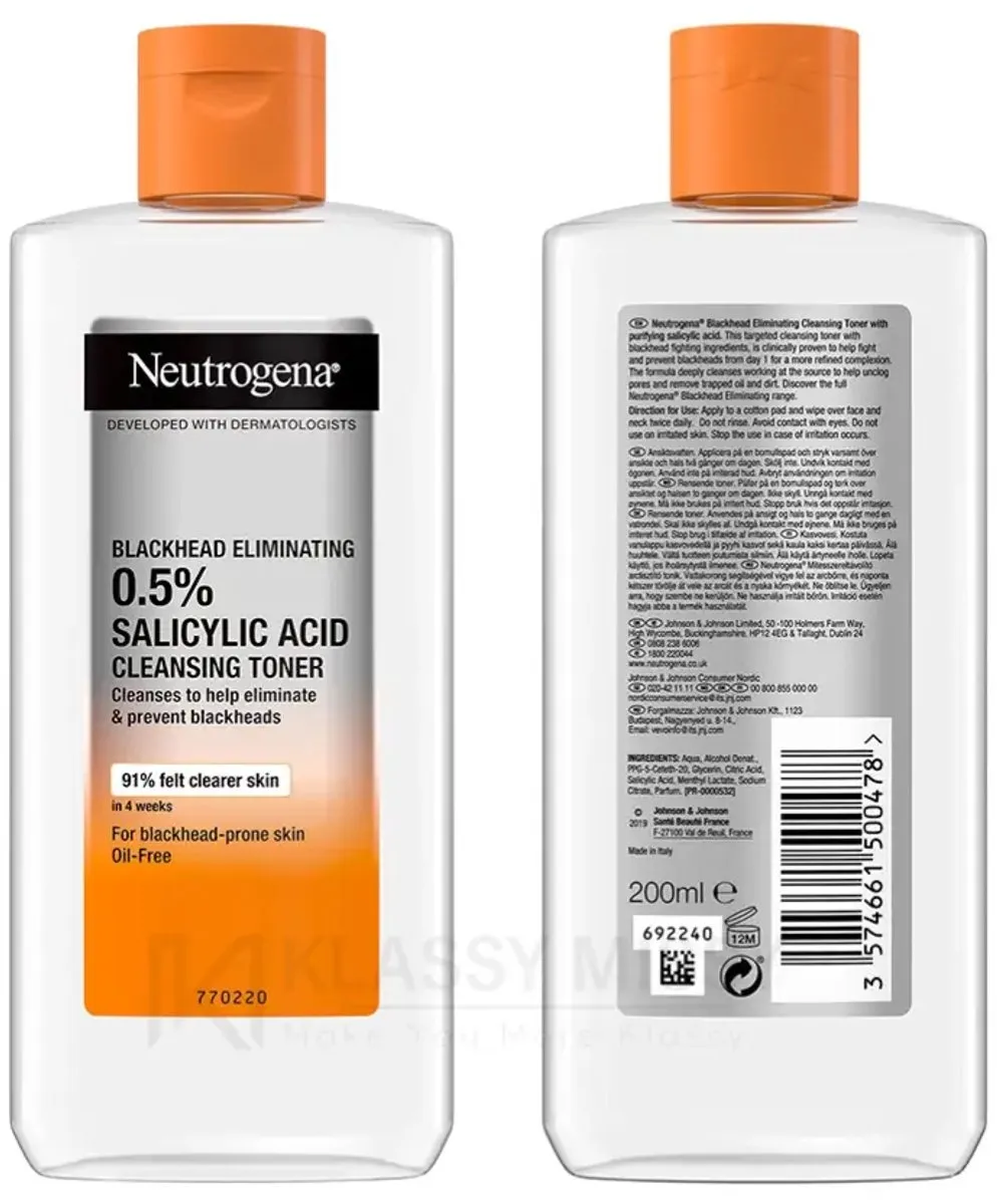 Neutrogena Blackhead Eliminating Toner 200ml