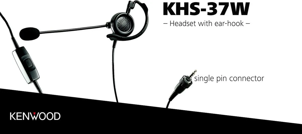 Kenwood KHS-37W Oorhaak Headset - Zwart