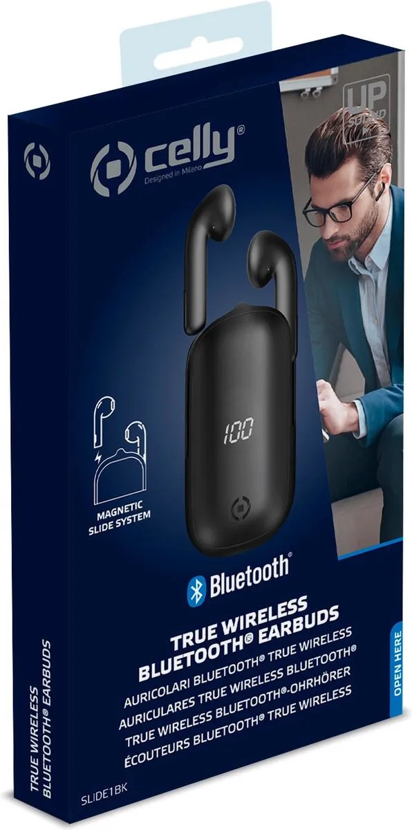 Celly Slide1 BLUETOOTH In-ear Headset - Zwart