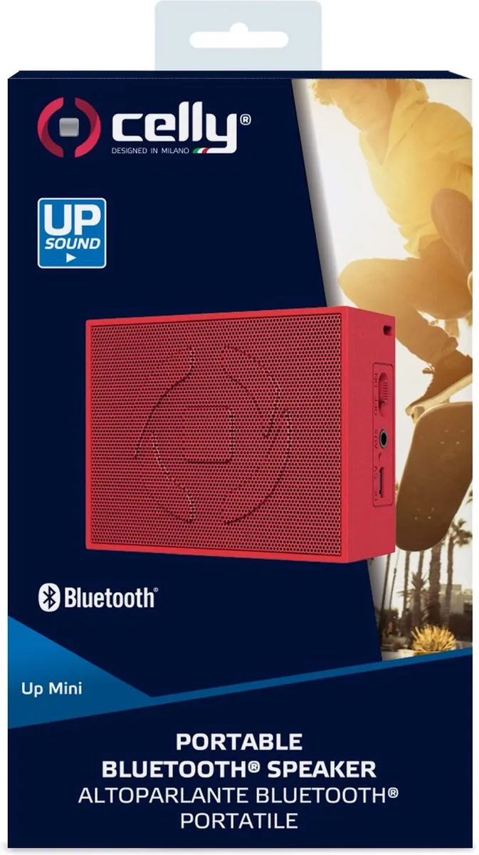 Celly Karaf UP Mini Bluetooth Speaker - 2W - Rood