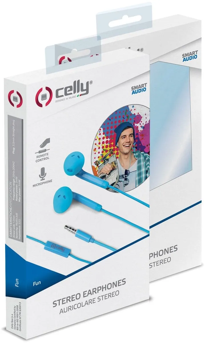 Celly Fun 35 Stereo Oordopjes - Blauw