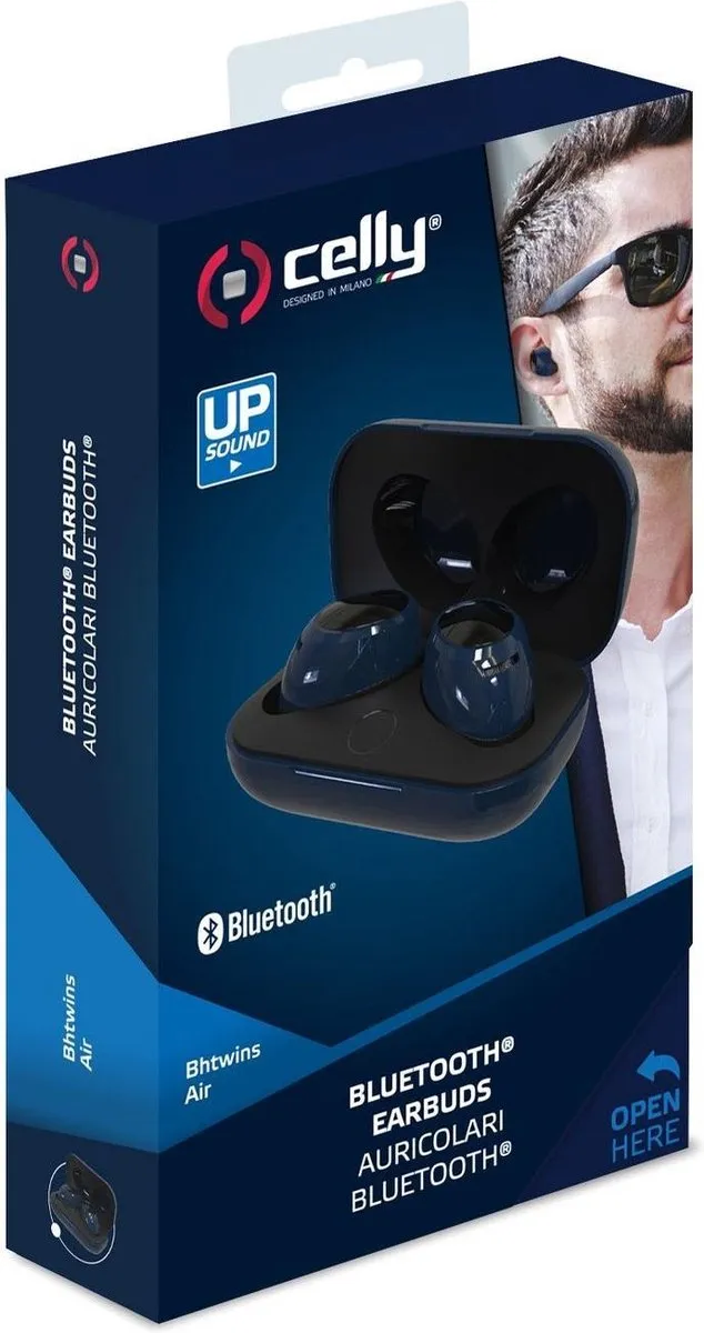 Celly Bh Twins Air Headset Bluetooth - Blauw