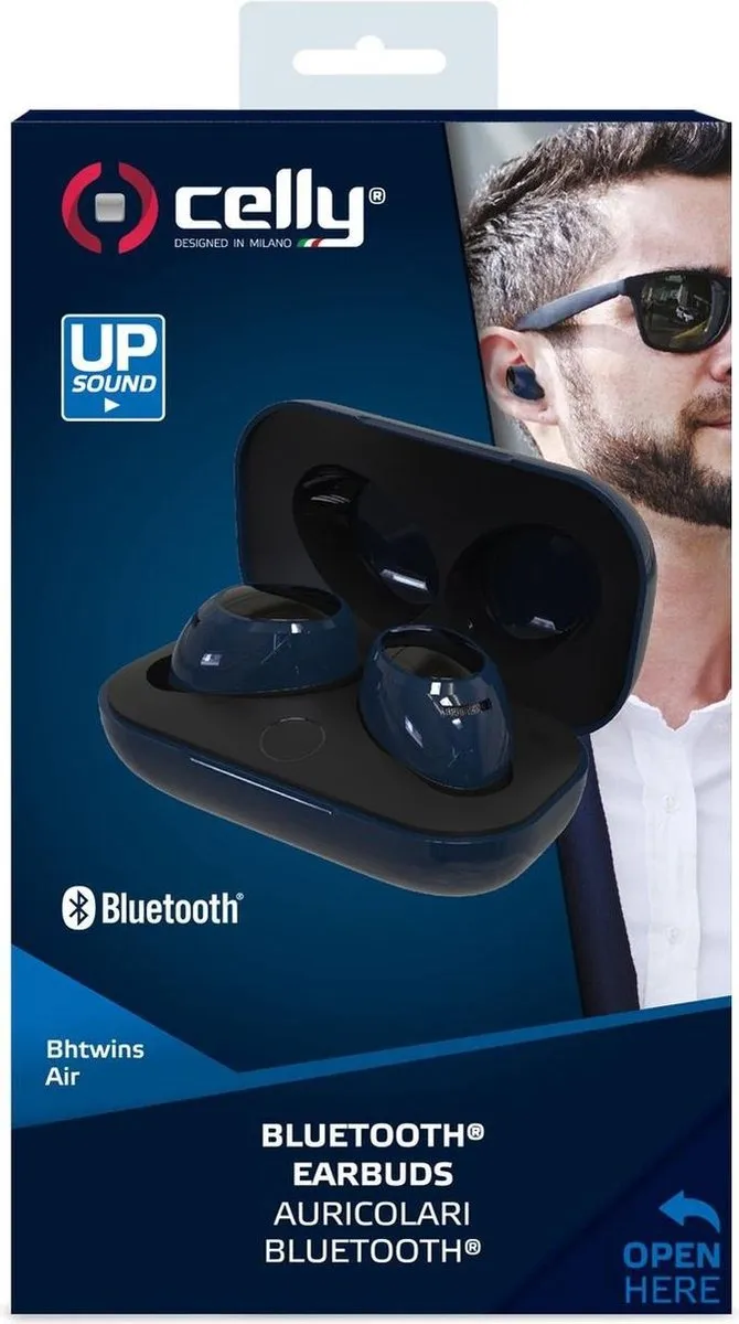 Celly Bh Twins Air Headset Bluetooth - Blauw