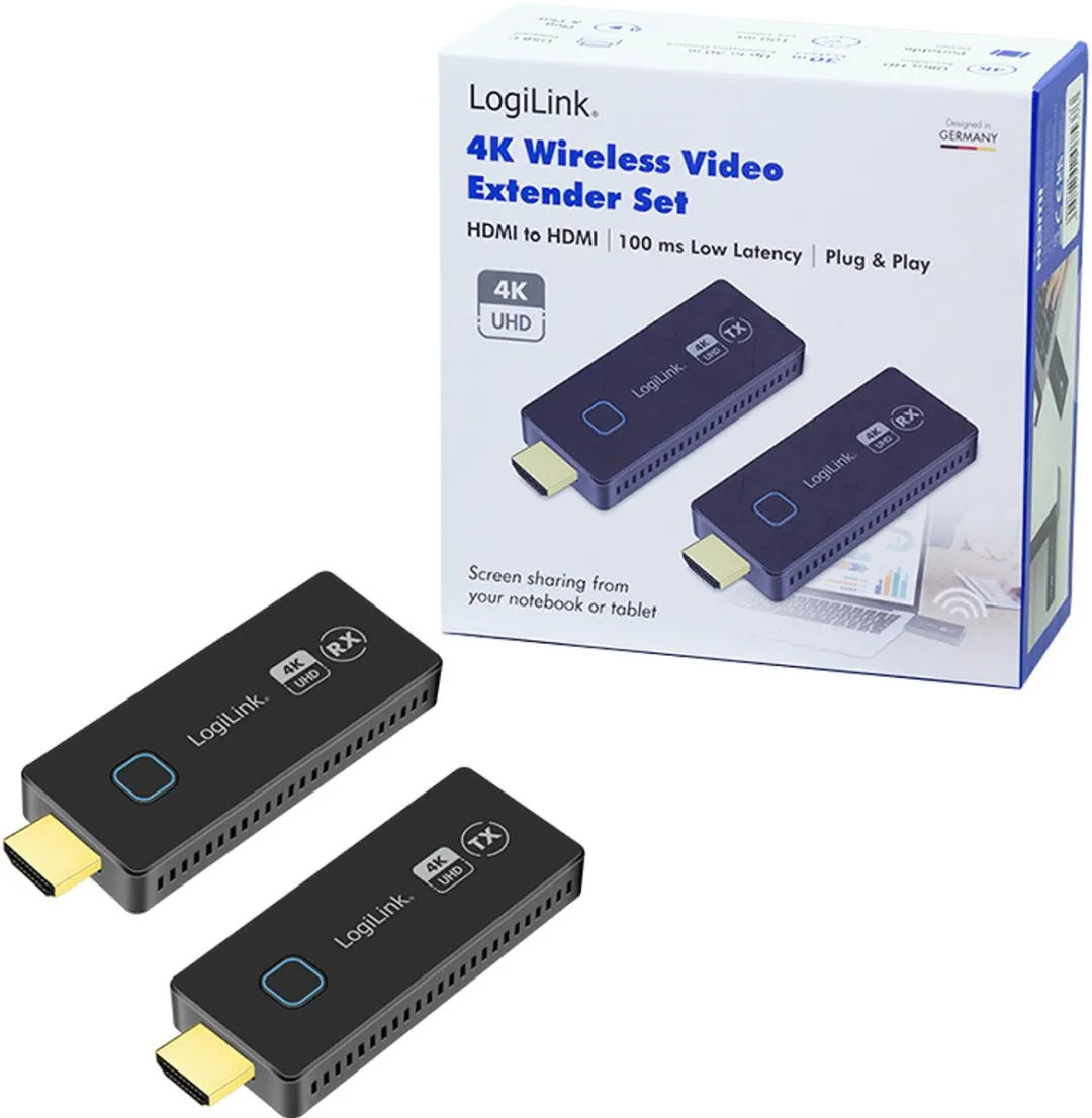 Logilink HDW0102 Draadloze HDMI-set 30m - Zwart