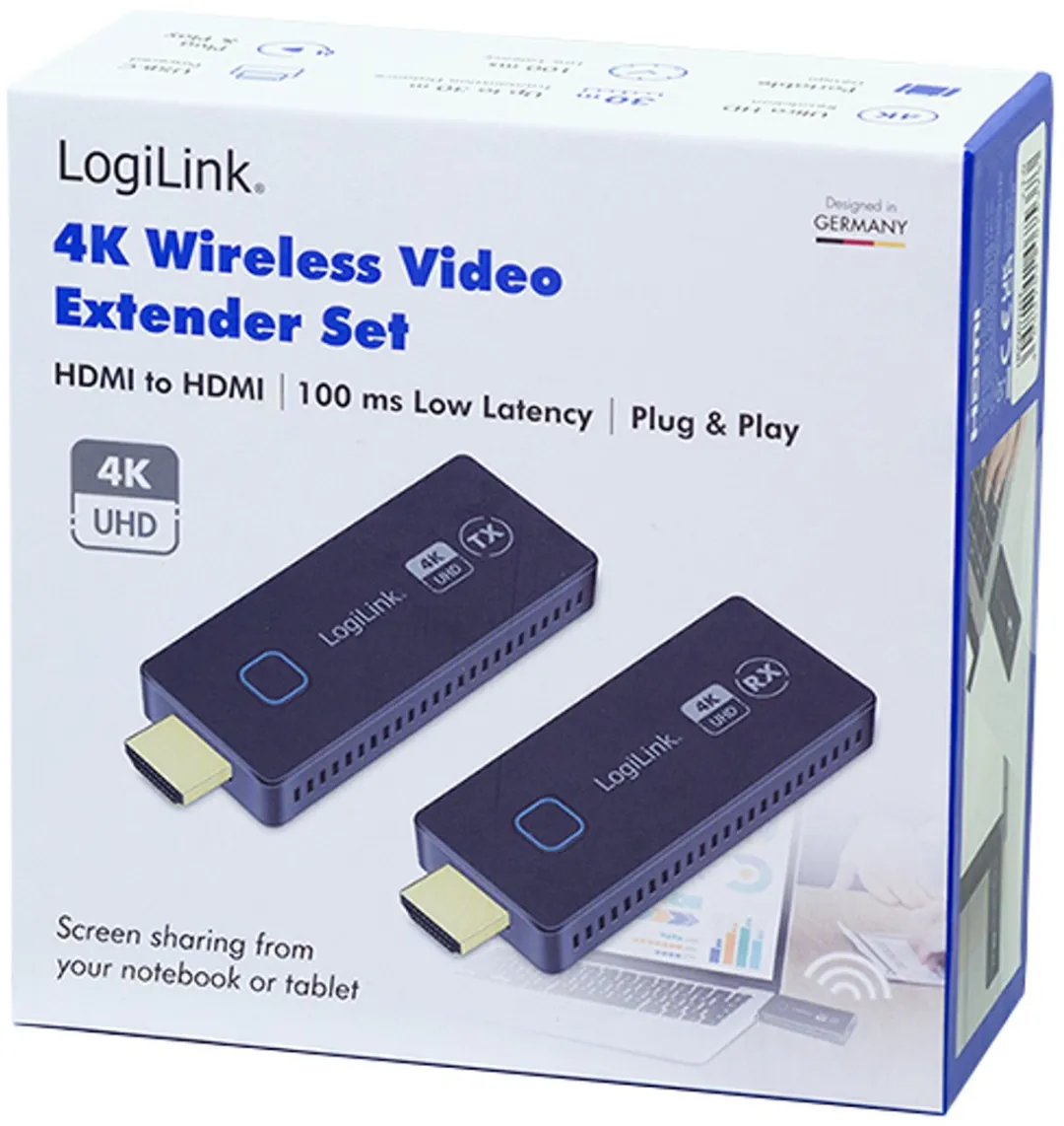 Logilink HDW0102 Draadloze HDMI-set 30m - Zwart