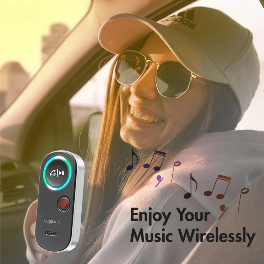 Logilink BT0068 Bluetooth 5.4 Ontvanger - 3,5mm AUX - Zwart