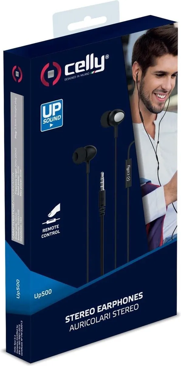 Celly UP500 In-Ear Oordopjes - Zwart