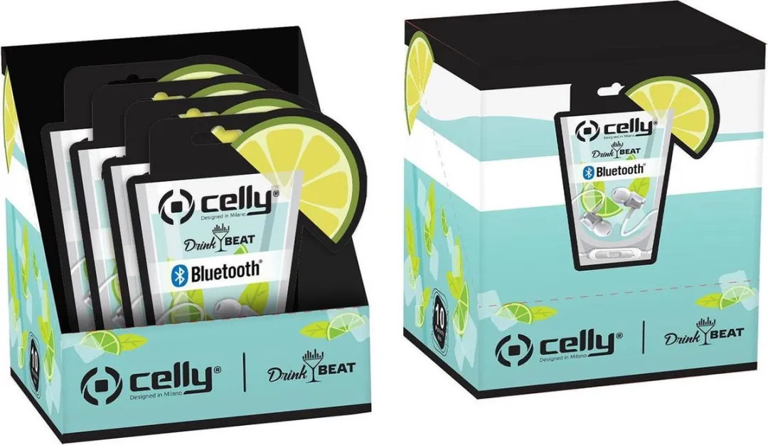 Celly DrinkBeat In-Ear Koptelefoon Bluetooth DRINKBHMOJITOWH - Multicolor
