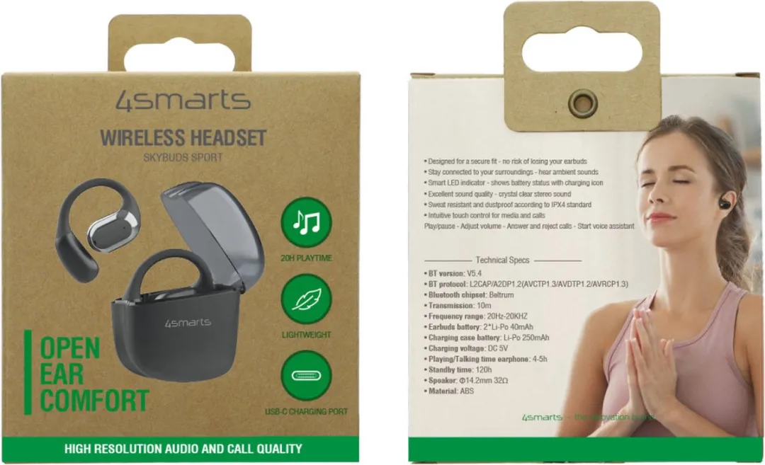 4Smarts OWS SkyBuds 5.4 Oordopjes - Zwart