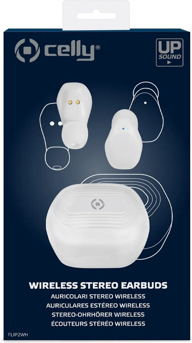 Celly FLIP2WH True Wireless Oordopjes - Wit