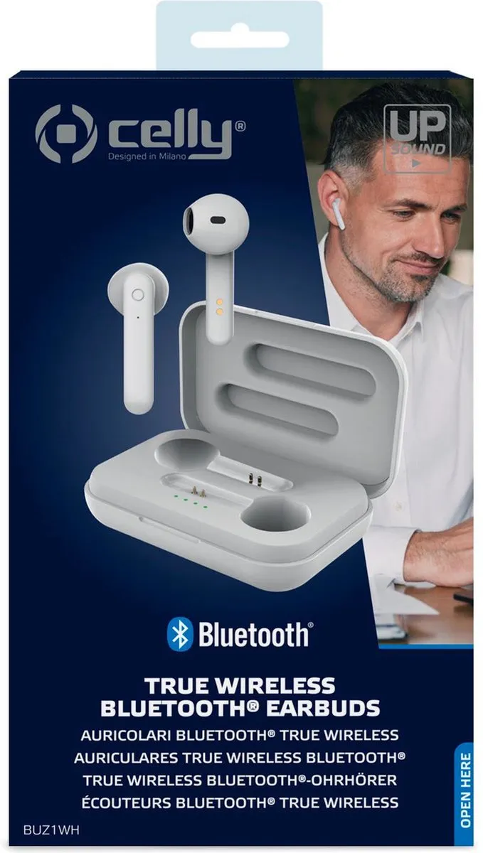 Celly BUZ1WH Draadloze In-Ear Headset - Wit