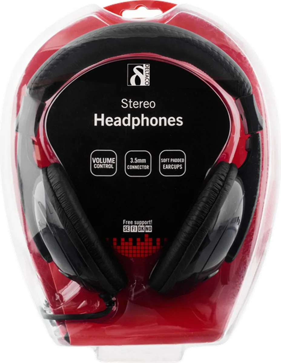 Deltaco HL-51 Over-Ear Koptelefoon - Bedraad - Zwart