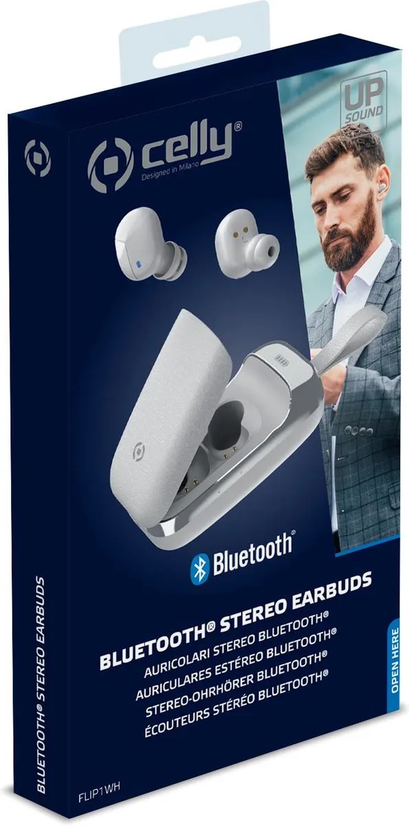 Celly FLIP1WH Draadloze In-Ear Headset