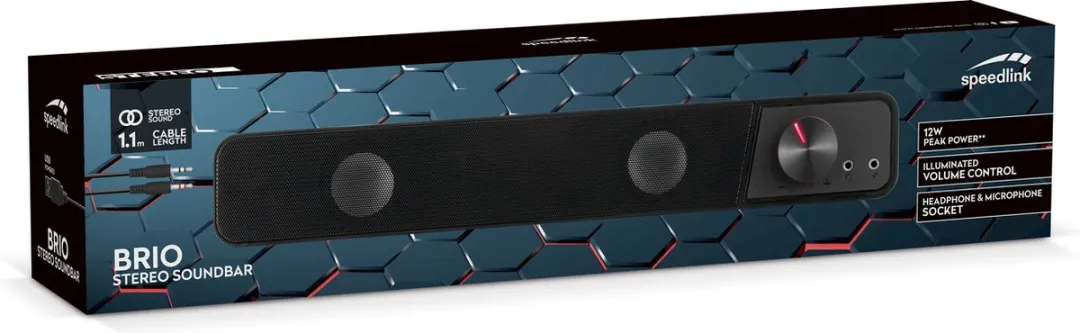 Speedlink BRIO Soundbar 6W - Zwart