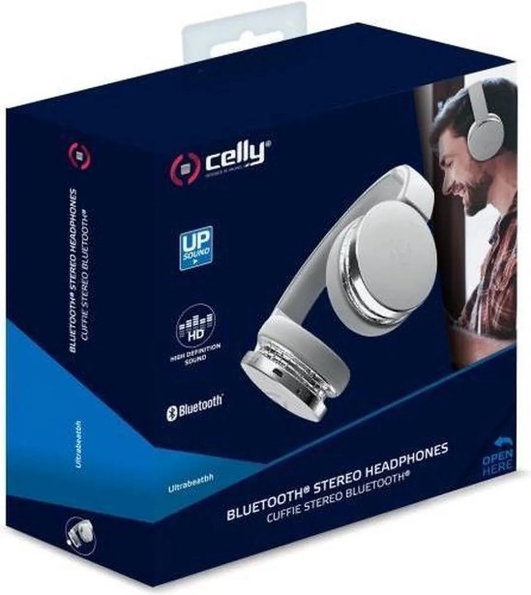 Celly Ultrabeat Draadloze Koptelefoon 8021735741091 - Wit