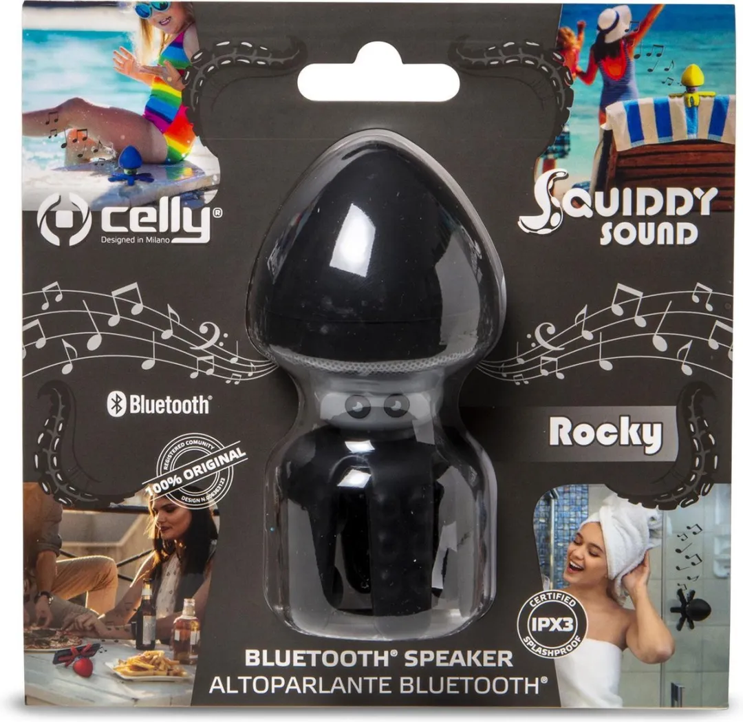 Celly Squiddy Sound SQUIDDYSOUNDBK Bluetooth Speaker - 3W - Zwart