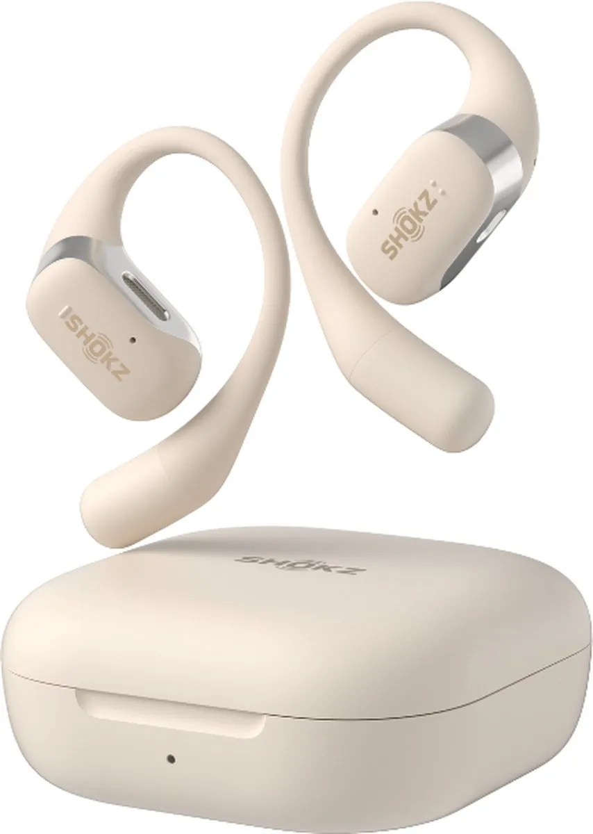 Shokz OpenFit Open-Ear Sporthoofdtelefoon 0810092675761 - Beige