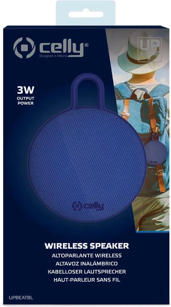 Celly Up Beat Mono Draadloze Luidspreker UPBEATBL - 3W - Blauw