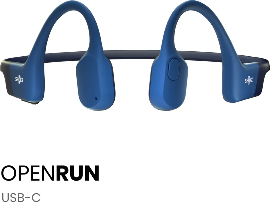 Shokz OpenRun USB-C Bone Conduction Hoofdtelefoon - Blauw