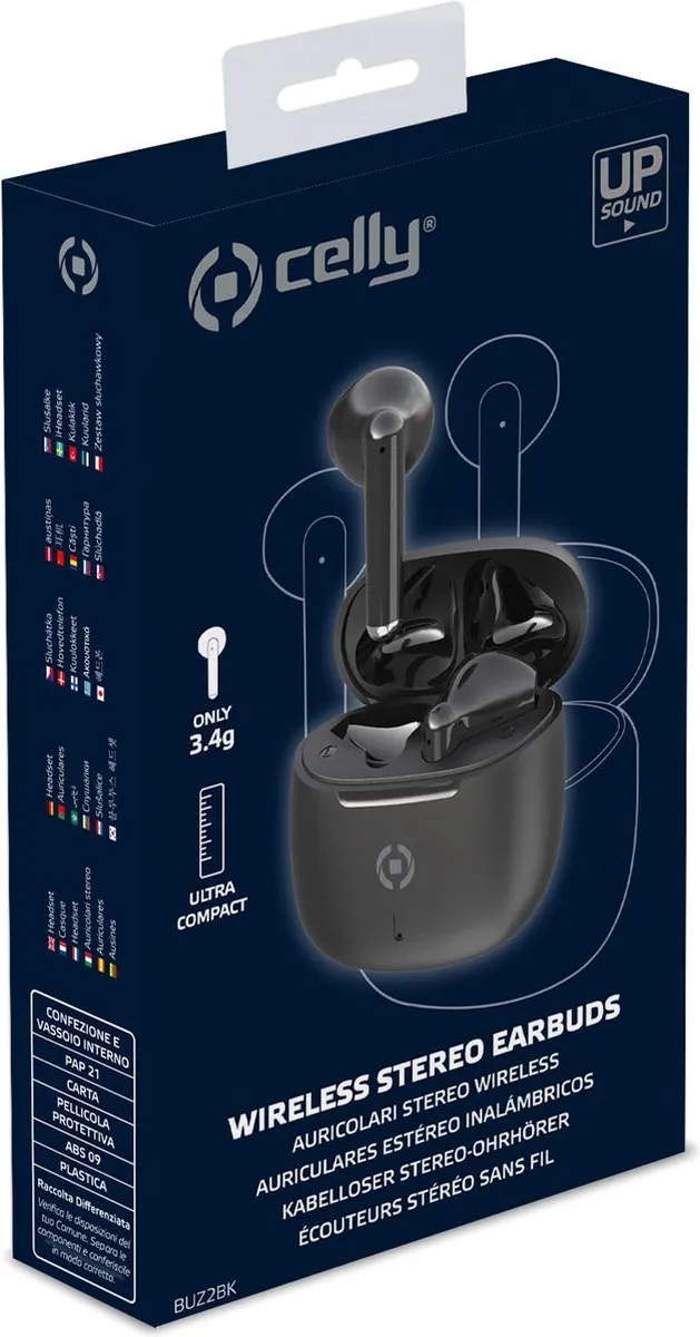 Celly BUZ2 Bluetooth Oordopjes - Zwart
