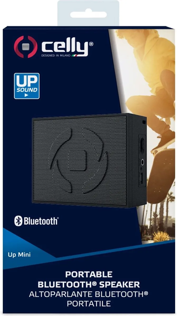 Celly UpMini Mono Bluetooth Speaker - 2W - Zwart