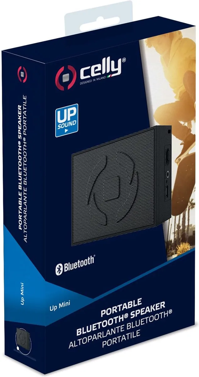 Celly UpMini Mono Bluetooth Speaker - 2W - Zwart