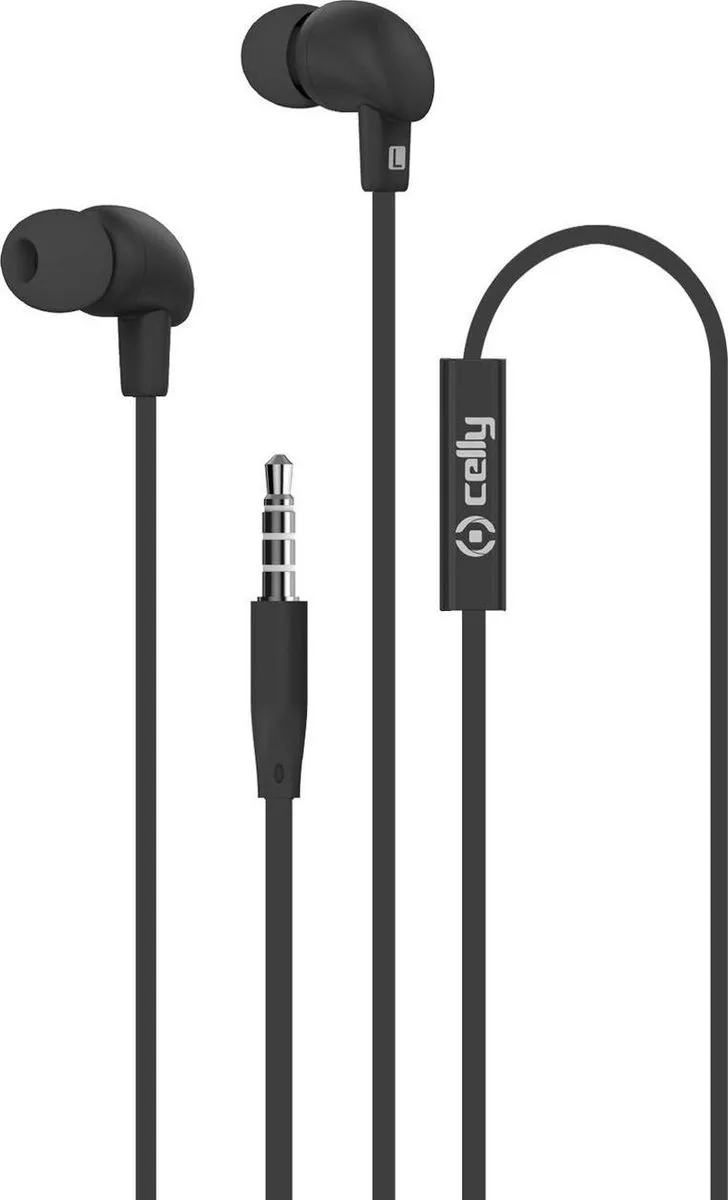 In-Ear Stereo Oordopjes UP600, Zwart - Kunststof - Celly