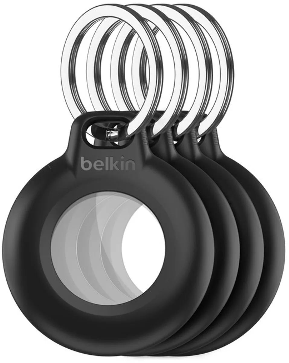 Belkin Waterdichte AirTag-houder 4 Stuks - Zwart - afbeelding 6 van 6