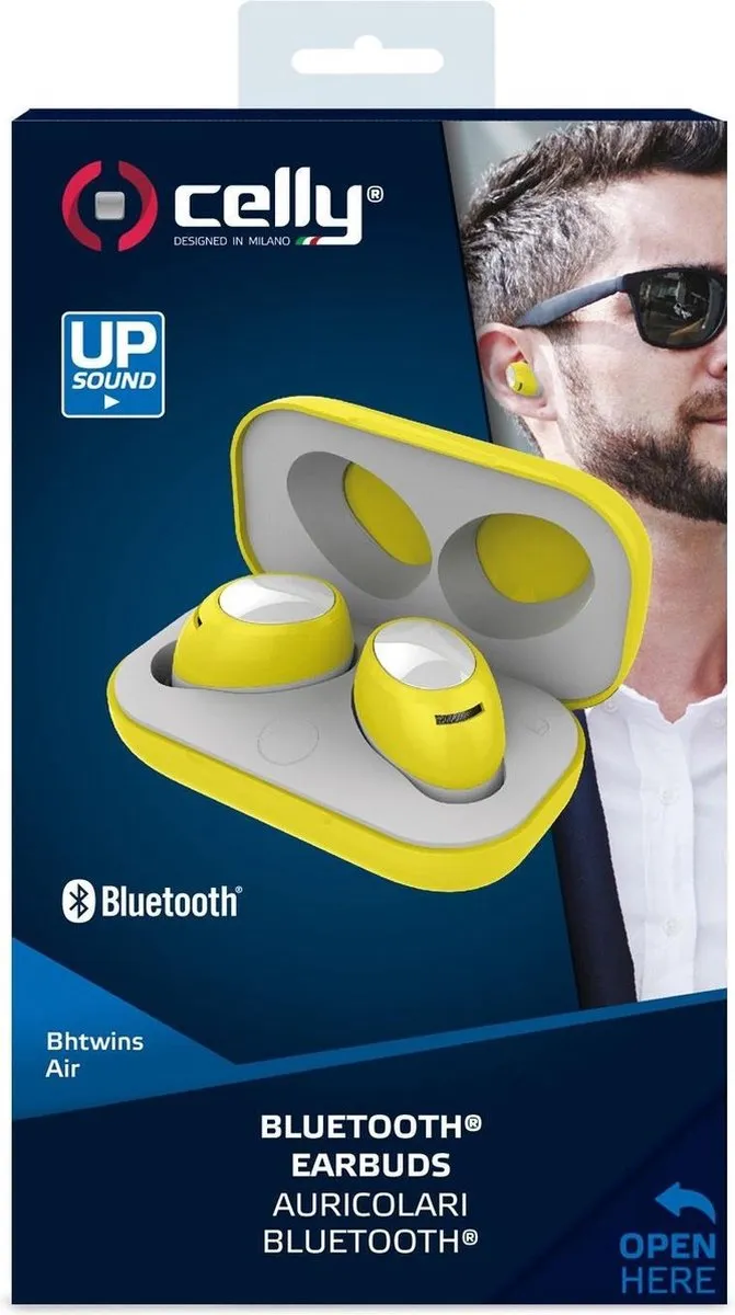 Celly Bh Twins Air Headset Geel - Bluetooth In-ear