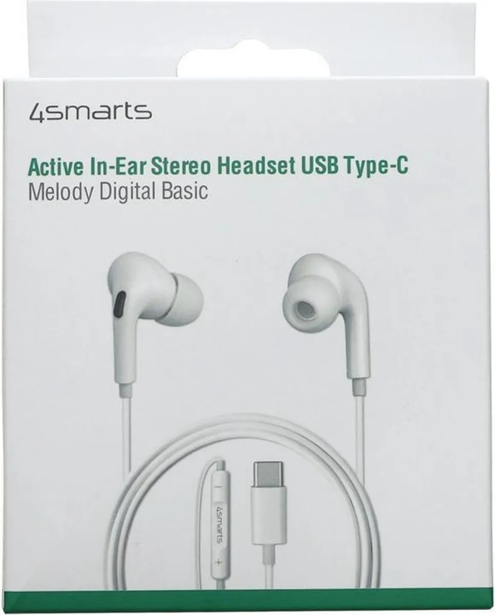 4Smarts Melody 4S465590 Oordopjes - USB-C - Met microfoon - Wit