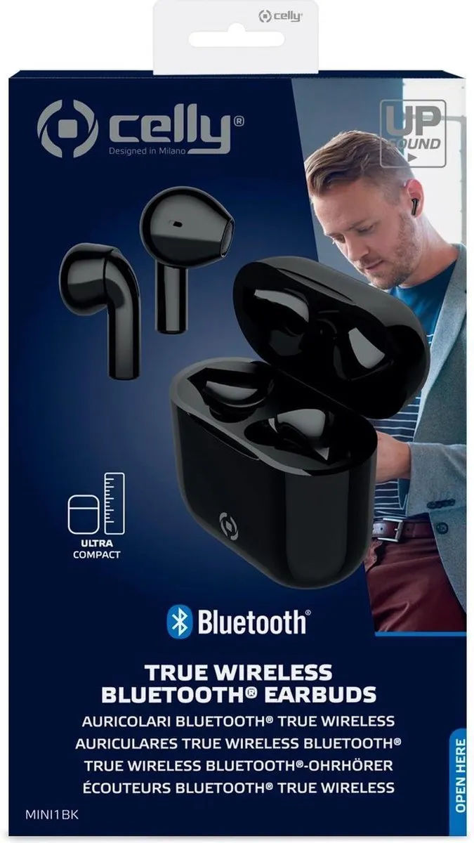 Celly Mini1BK Draadloze In-ear Headset - Zwart - afbeelding 4 van 6