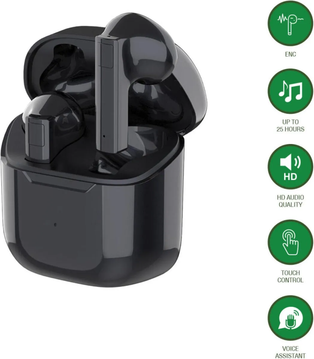 4Smarts SkyBuds 2 TWS Oordopjes - Zwart - afbeelding 6 van 6