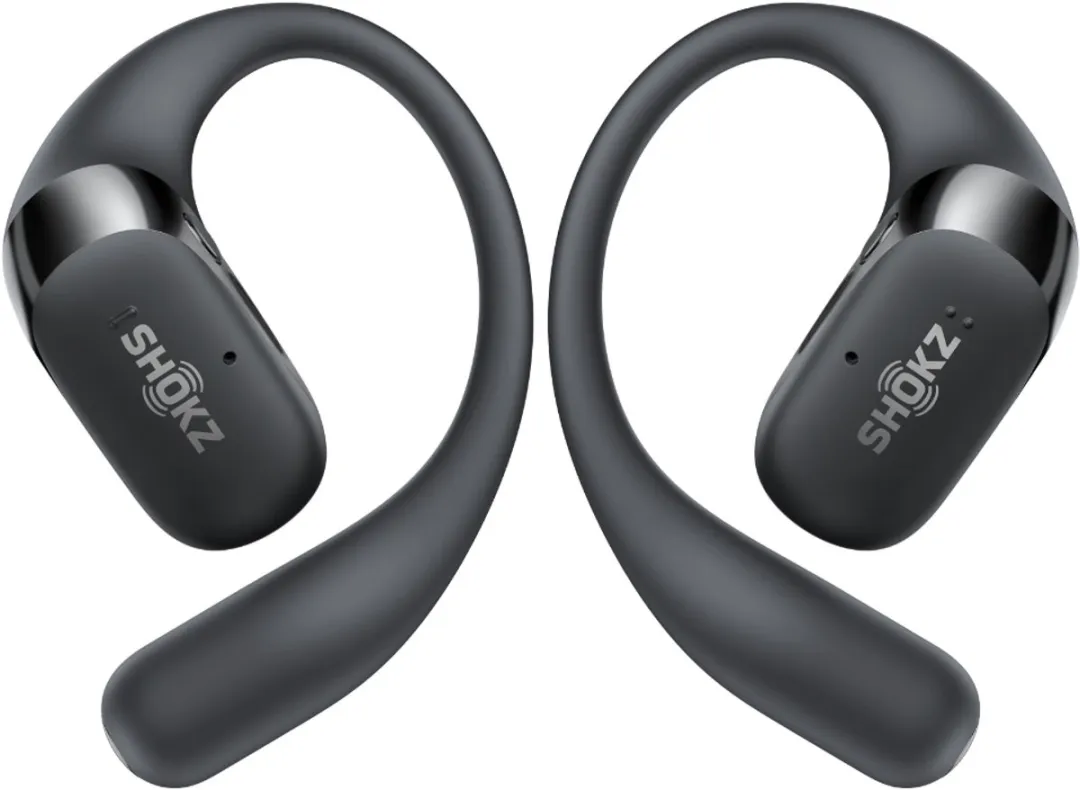 Shokz OpenFit 2+ Open-ear Sporthoofdtelefoon – Dolby Audio – Draadloze Oordopjes – Zwart