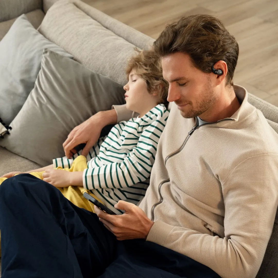 Shokz OpenFit 2+ Open-Ear Sporthoofdtelefoon T921-ST-BK - Zwart - afbeelding 6 van 6