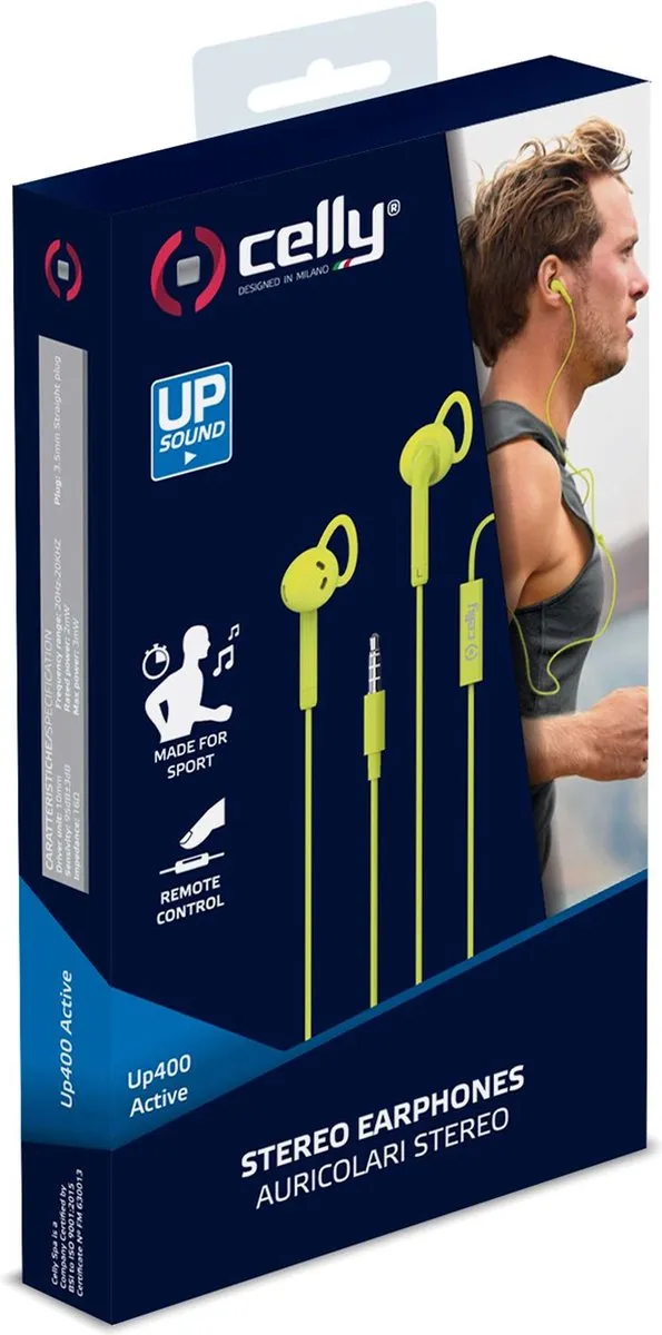 Celly UP400 In-Ear Oordopjes - Geel