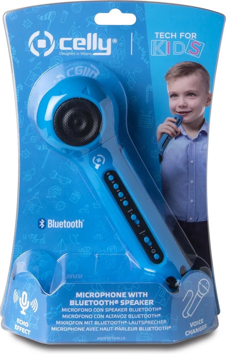Celly Festival Microfoon Bluetooth Blauw